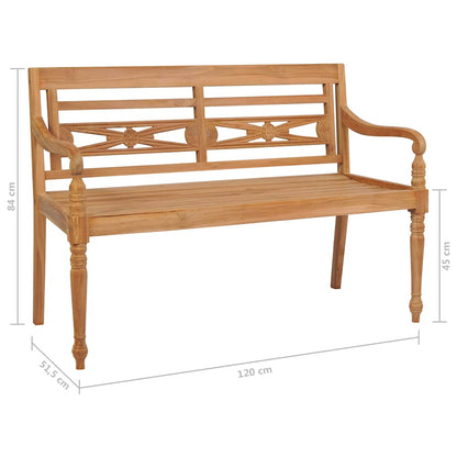 Hagebenk Tre Bataviabenk 120 cm teak