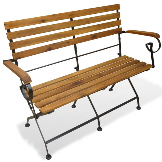 Hagebenk Tre Sammenleggbar 112 cm heltre akasie