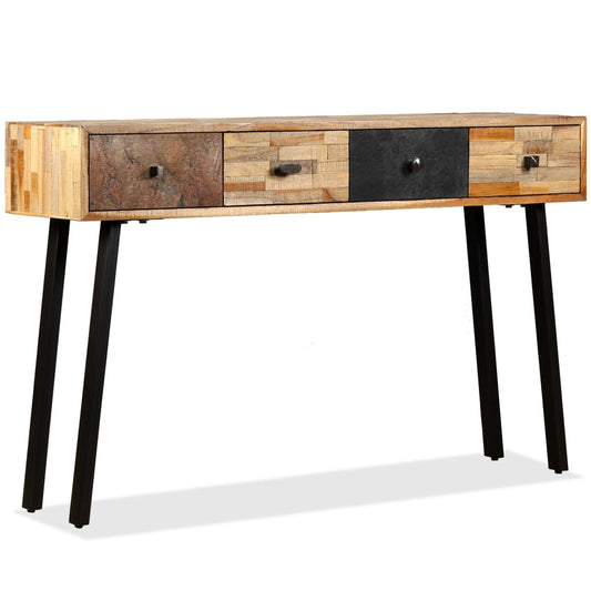 Avlastningsbord Konsollbord Tre gjenvunnet heltre teak 120x30x76 cm