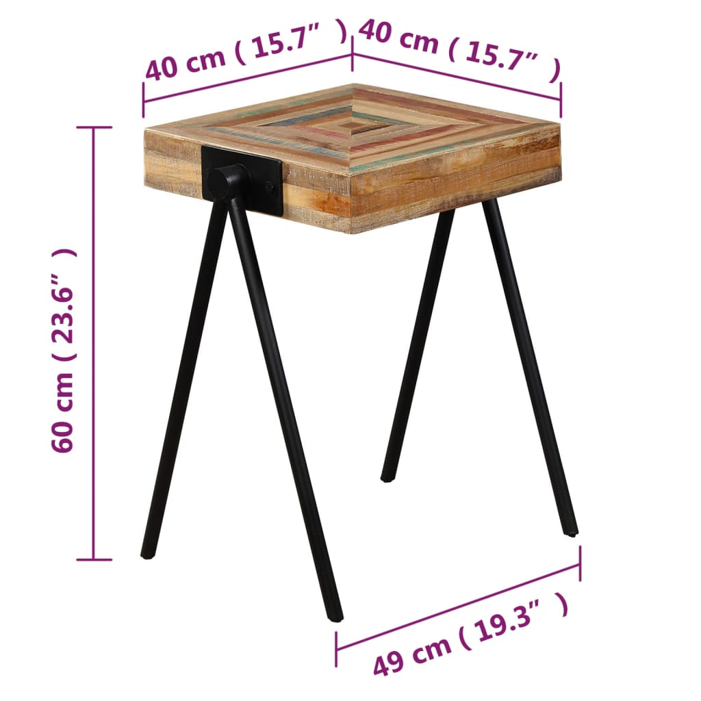 Sidebord Tre heltre gjennvunnet teak