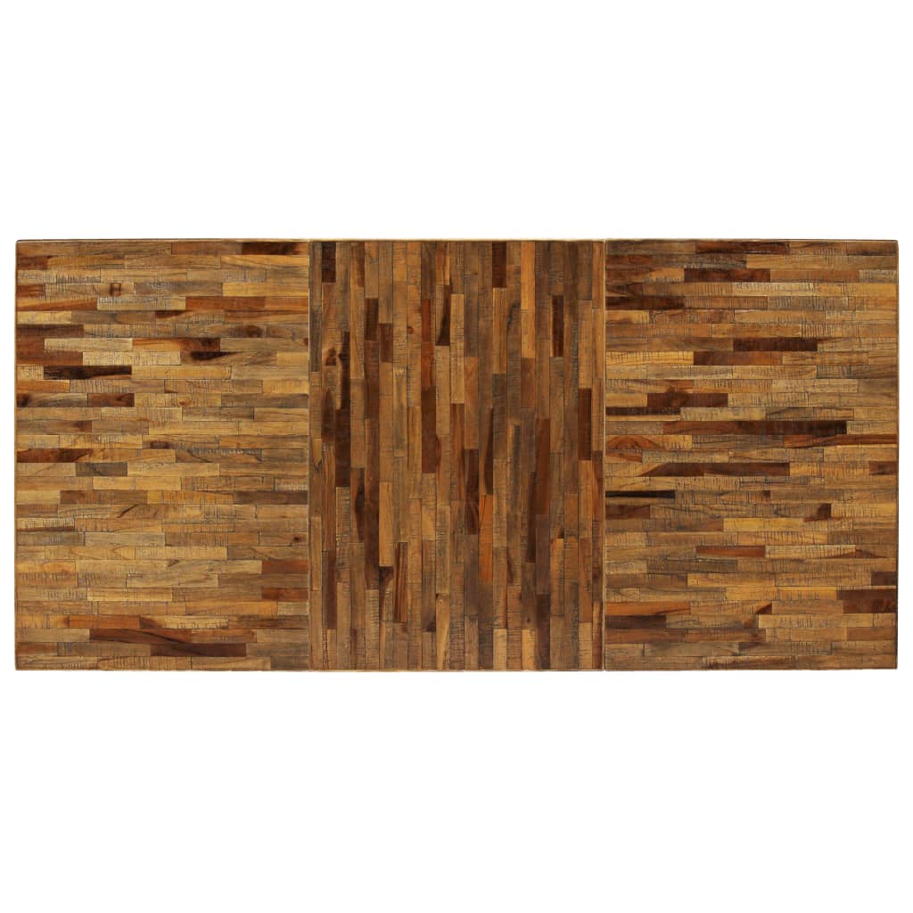 Spisebord Kjøkkenbord Tre gjenvunnet teak og stål 180x90x76 cm