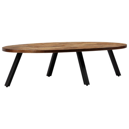 Salongbord Sofabord Tre gjenvunnet heltre i teak oval 120x60x30 cm