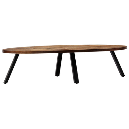 Salongbord Sofabord Tre gjenvunnet heltre i teak oval 120x60x30 cm