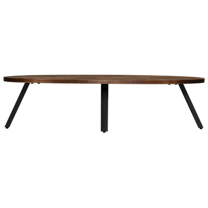 Salongbord Sofabord Tre gjenvunnet heltre i teak oval 120x60x30 cm