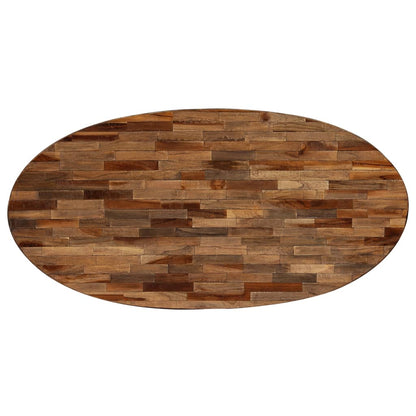 Salongbord Sofabord Tre gjenvunnet heltre i teak oval 120x60x30 cm