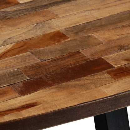 Salongbord Sofabord Tre gjenvunnet heltre i teak oval 120x60x30 cm