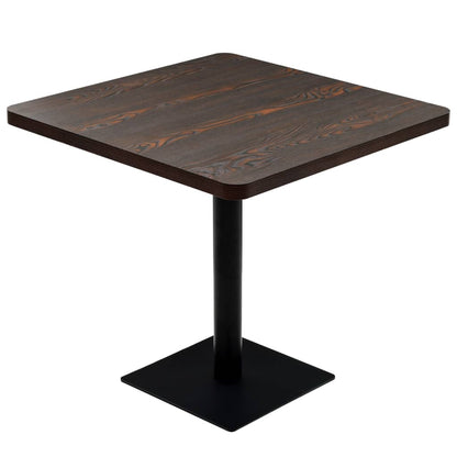 Bistrobord MDF og stål firkantet 80x80x75 cm mørk aske
