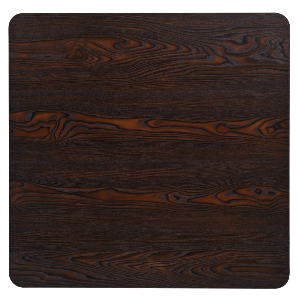 Bistrobord MDF og stål firkantet 80x80x75 cm mørk aske