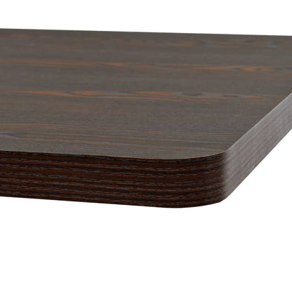 Bistrobord MDF og stål firkantet 80x80x75 cm mørk aske