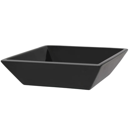 Baderomservant keramisk kvadratisk Svart 41,5x41,5x12 cm