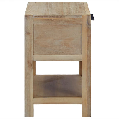 Nattbord Sengbord Tre Heltre Akasietre med skuff 40x30x48 cm
