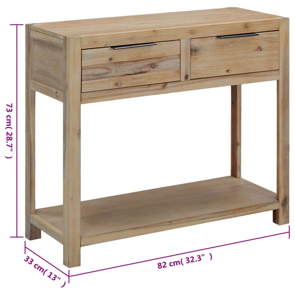 Avlastningsbord Konsollbord Tre 82x33x73 cm heltre akasie