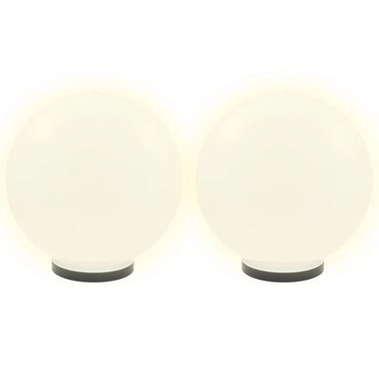 Hagebelysning Mark El. Lampesett LED 2 stk sfærisk 40 cm PMMA