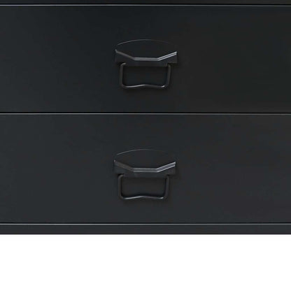 Kommode DIV. Svart metall industriell stil 78x40x93 cm