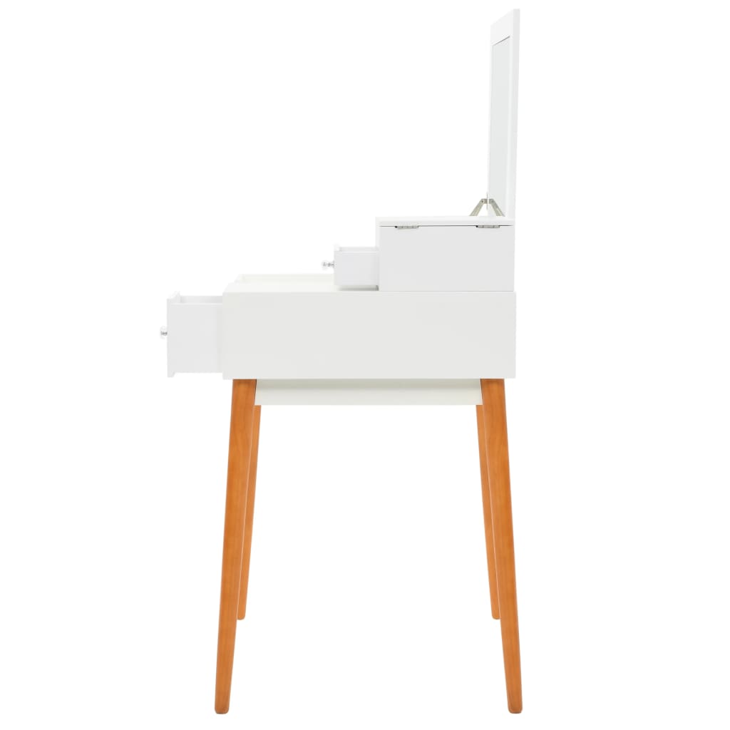Sminkebord Hvit speil 60x50x86 cm
