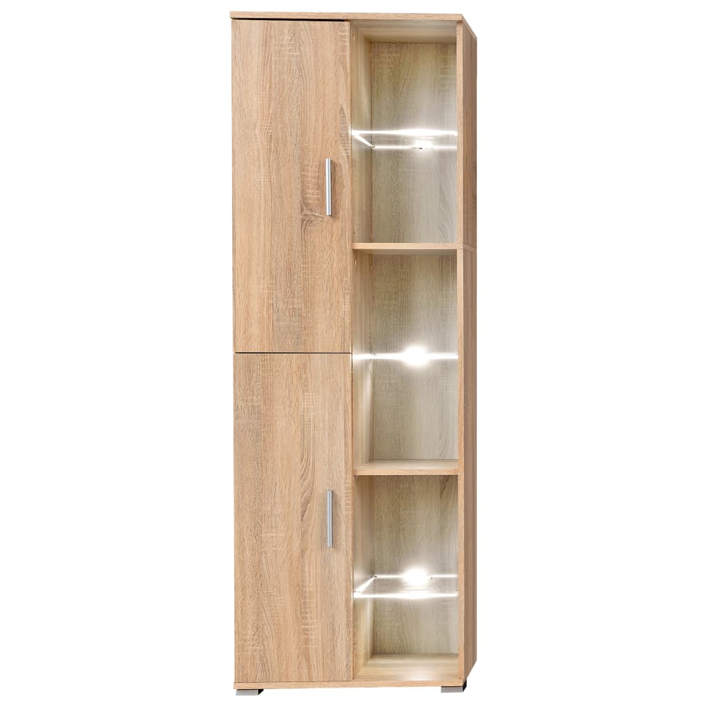 TV-Møbel Sonoma Eik TV-veggenhet med LED-lys