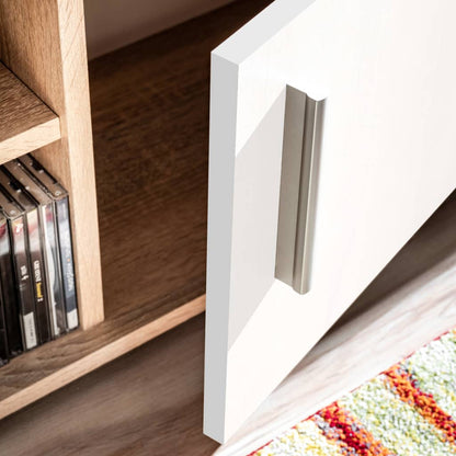 TV-Møbel Sonoma Eik TV-veggenhet med LED-lys og Hvit