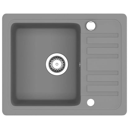 Kjøkkenvask enkel kum granitt grå