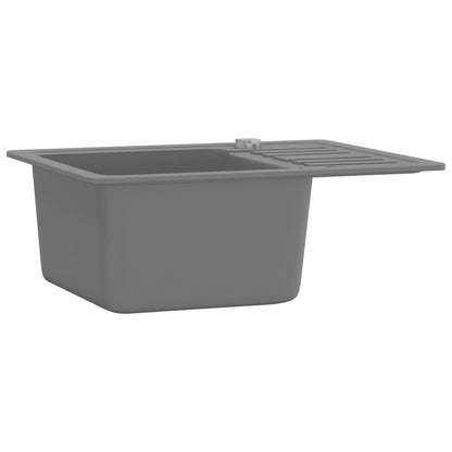 Kjøkkenvask enkel kum granitt grå