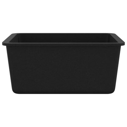 Kjøkkenvask i granitt enkel kum Svart