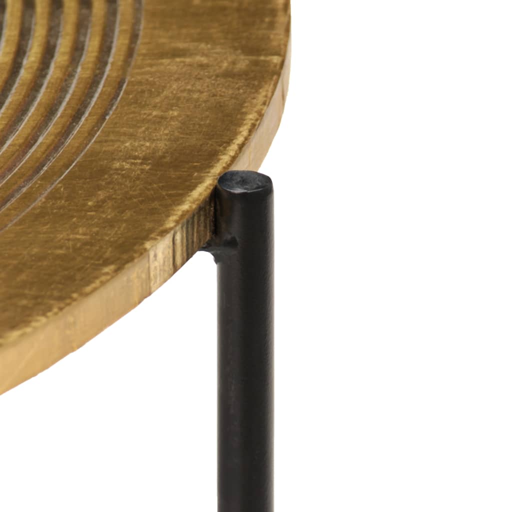 Salongbord Sofabord DIV. 2 deler messing-dekket MDF