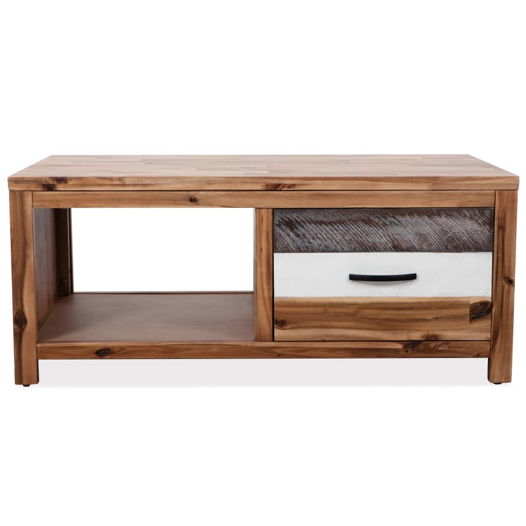 Salongbord Sofabord Tre heltre akasie 90x50x37,5 cm