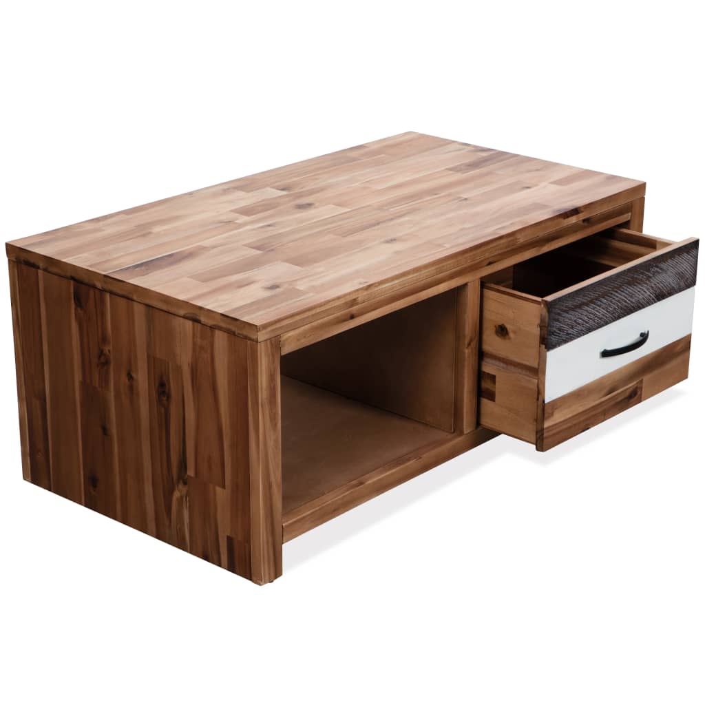 Salongbord Sofabord Tre heltre akasie 90x50x37,5 cm