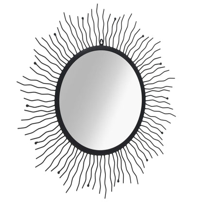 Veggspeil solstråle 80 cm svart