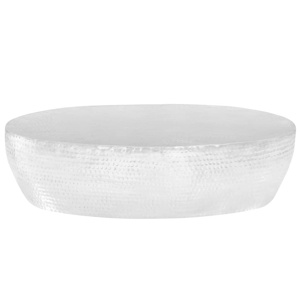 Salongbord Sofabord DIV. hamret sølv 100x50x28 cm aluminium