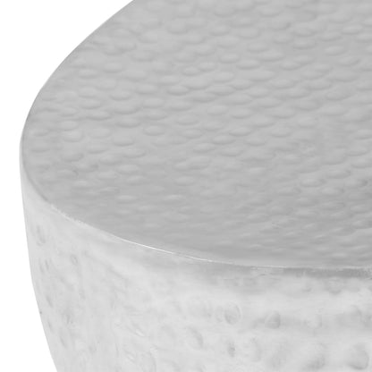 Salongbord Sofabord DIV. hamret sølv 100x50x28 cm aluminium