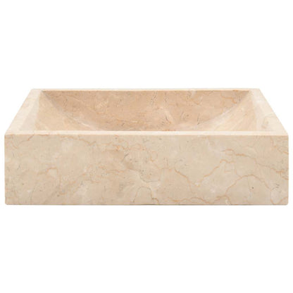 Baderomsvask 45x30x12 cm marmor Høyglans krem