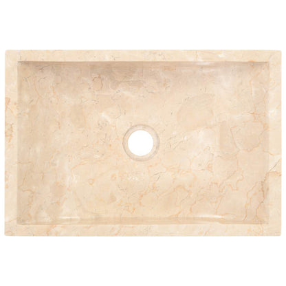 Baderomsvask 45x30x12 cm marmor Høyglans krem