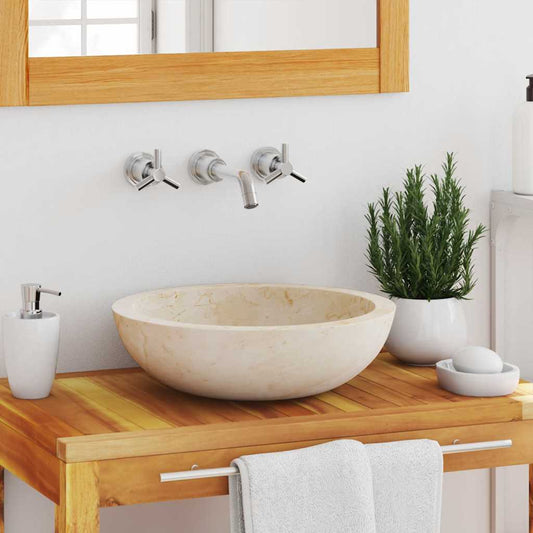 Baderomsvask 40x12 cm marmor krem