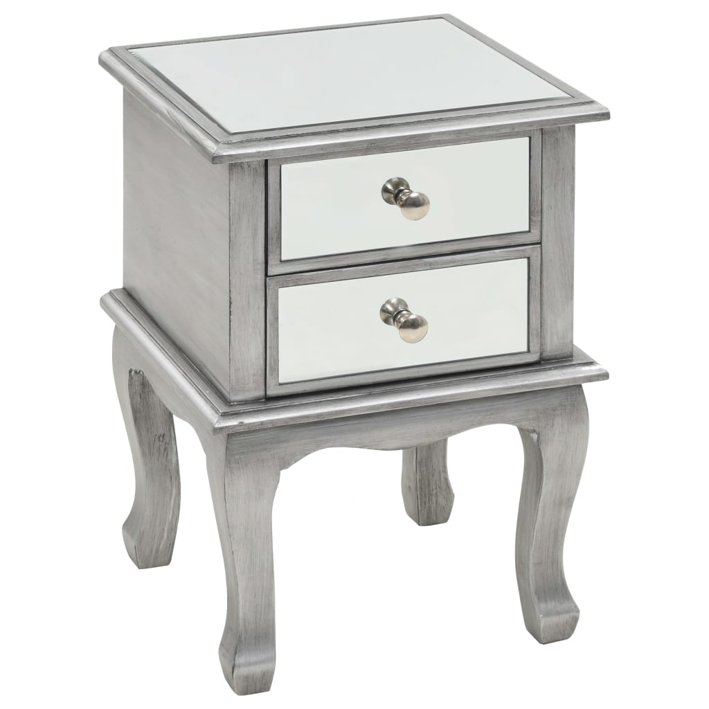 Nattbord Sengbord Tre speilet glass og 34,5x30x50 cm