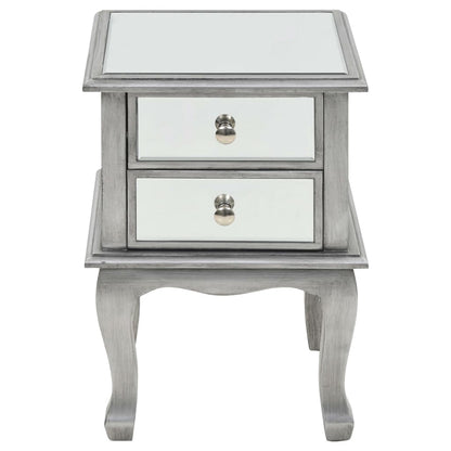 Nattbord Sengbord Tre speilet glass og 34,5x30x50 cm