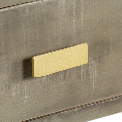 Avlastningsbord Konsollbord Tre heltre mango Grå med messing 110x35x76 cm