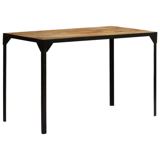 Spisebord heltre mango og stål 120 cm