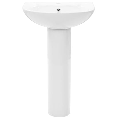 Baderomsvask frittstående sokkel keramisk Hvit 520x440x190 mm