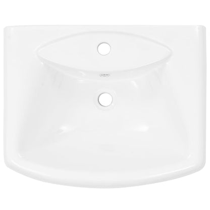 Baderomsvask frittstående sokkel keramisk Hvit 580x470x200 mm