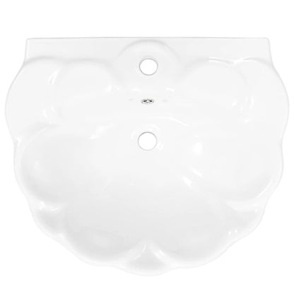 Baderomsvask frittstående sokkel keramisk Hvit 580x510x200 mm