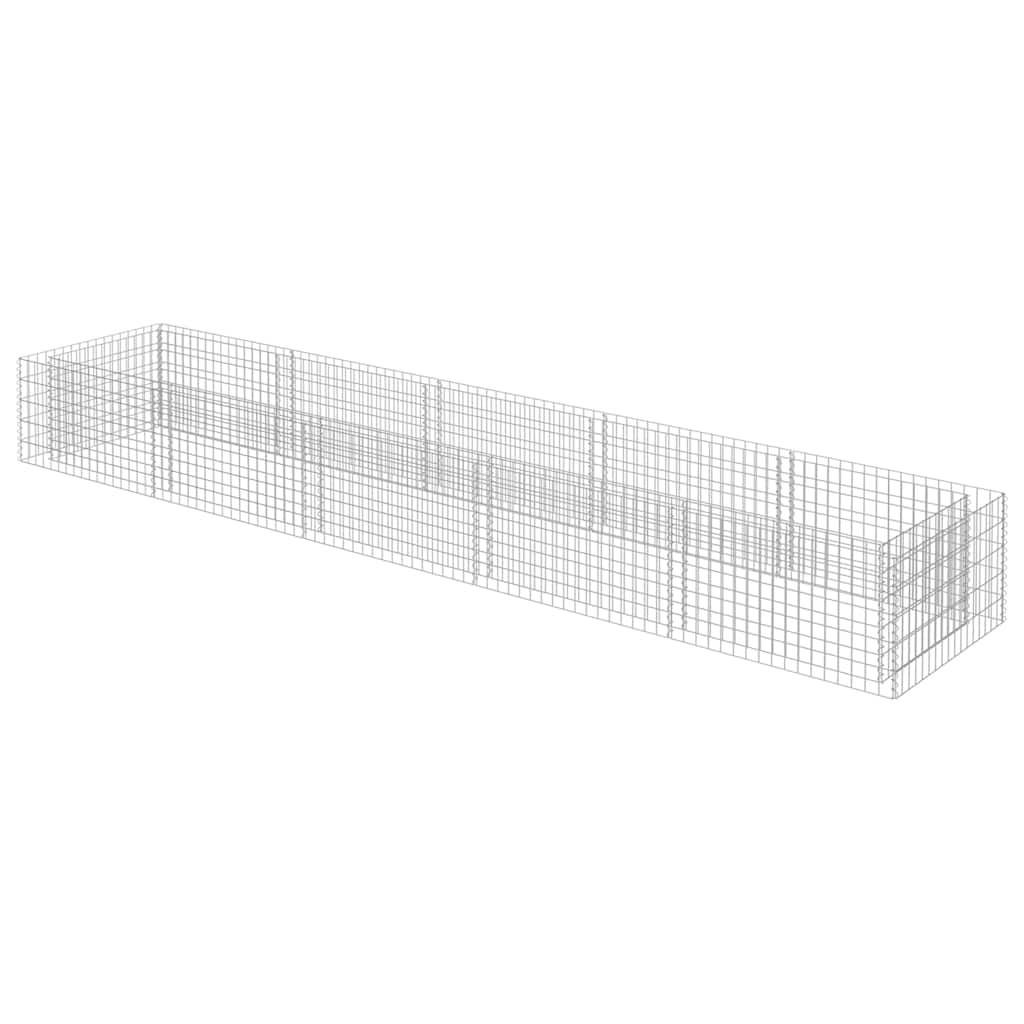Gabion høybed galvanisert stål 450x90x50 cm