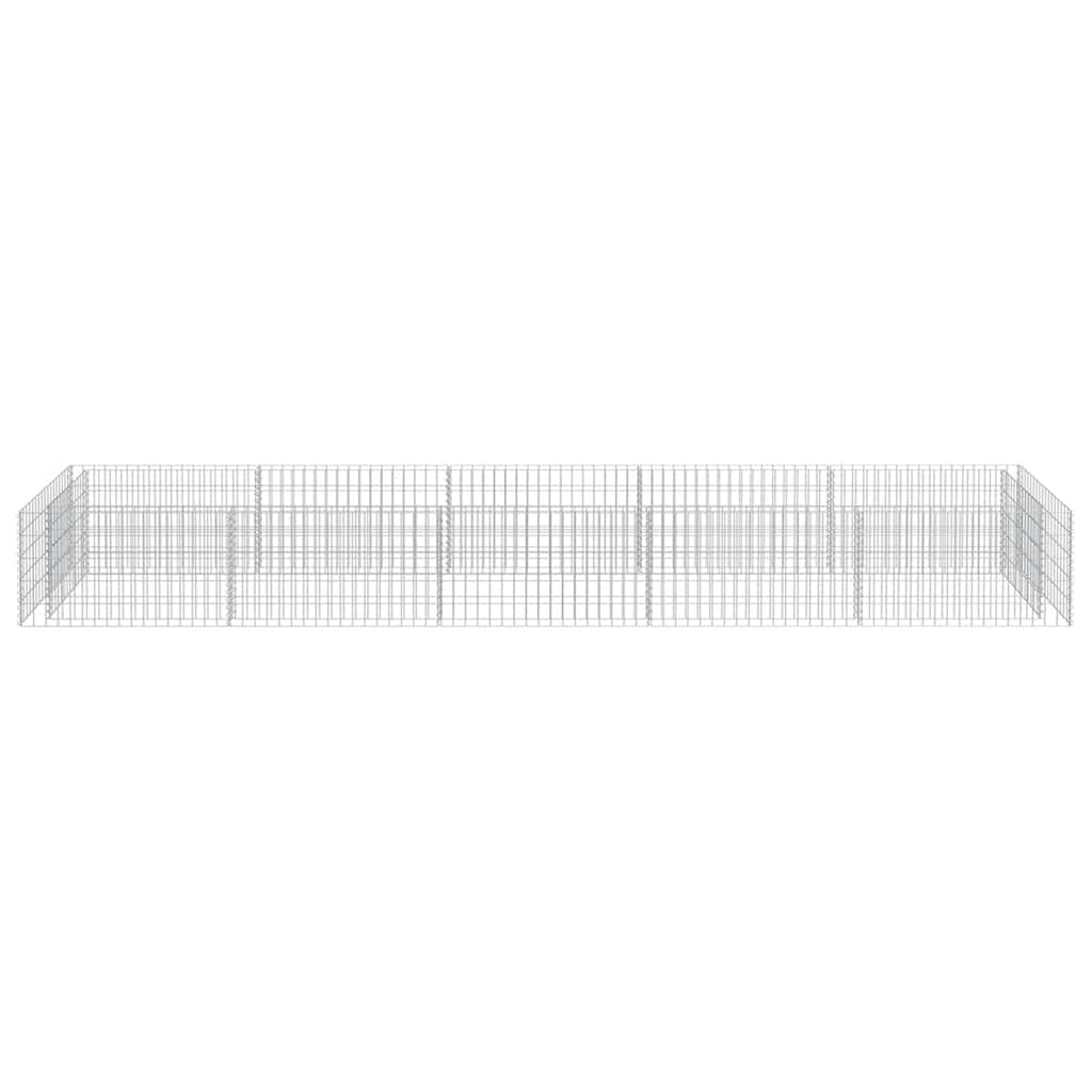 Gabion høybed galvanisert stål 450x90x50 cm