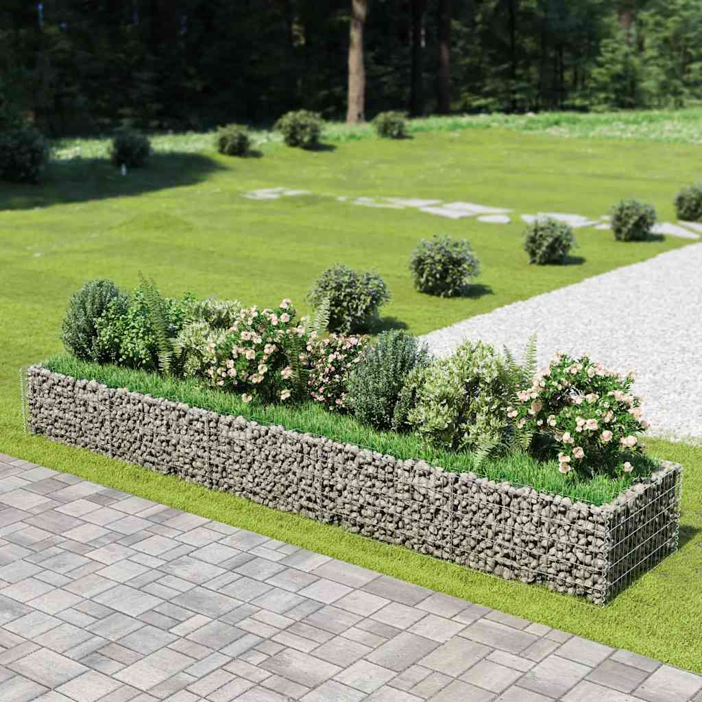 Gabion høybed galvanisert stål 450x90x50 cm