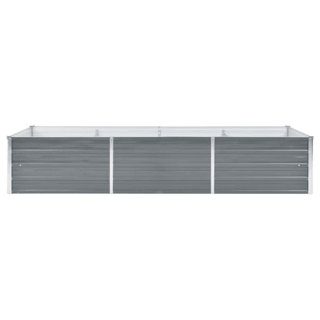Høybed galvanisert stål 240x80x45 cm grå
