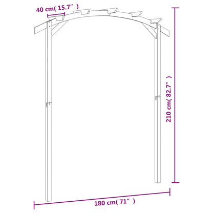 Hagepergola impregnert furu 180x210x40 cm