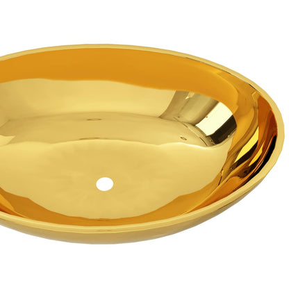 Baderomsvask 40x33x13,5 cm keramisk gull