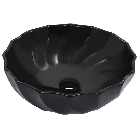 Baderomservant 46x17 cm keramikk svart