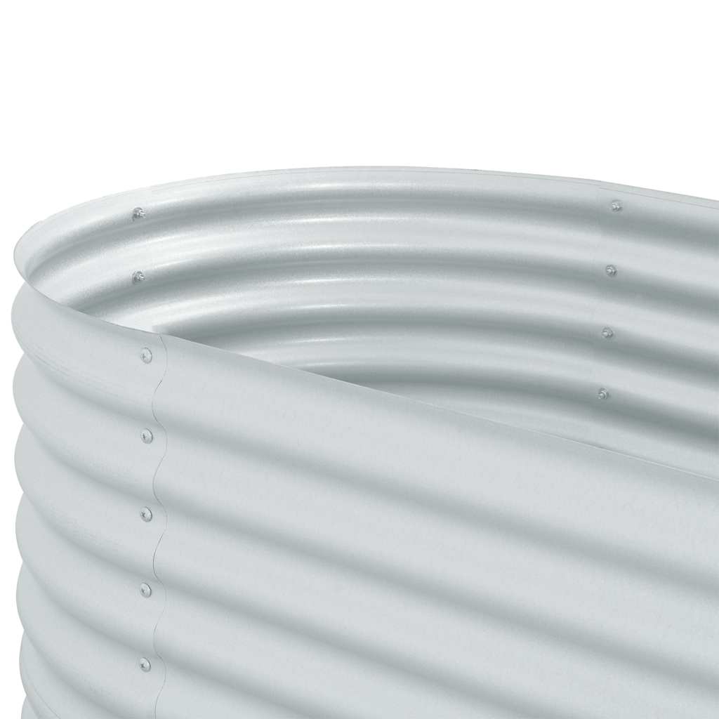 Høybed 400x80x81 cm galvanisert stål sølv