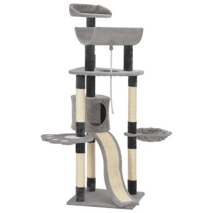 Kloretre med klorestenger av sisal Grå 145 cm