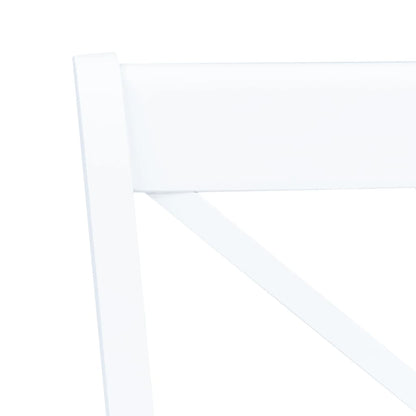 Spisestoler 4 stk hvit heltre gummitre